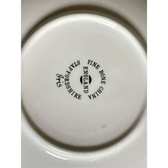 TeaCup Vintage‎ Staffordshire Fine Bone China English IRIS Pattern Set 3 Piece - Picture 12 of 12
